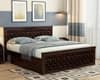 Moglis Solid Wood King  Size Bed With Drawer Storage (Walnut Finish)