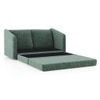 Kobi 2 Seater Fold Out Sofa Cum Bed in Speckled Teal Colour with topper