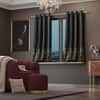 Stoa Paris Satin Window Curtains, 300 TC Dimout Home Furnishing Curtains,  Aesthetic Parda,, Kids Room, Pack of 1, Versailles - Emerald Royale
