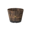 VegTrug Wooden Barrel Planters 55cm Burnt Oak