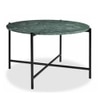 Linda Round Metal Coffee Table In Black Finish