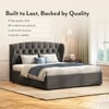 Holmebrook Engineered Wood King Size Drawer Storage Upholstered Bed In Urban Grey Colour