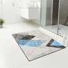 Luxe Home Geometric Design Rubber Doormat -(35x58 cm)