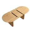 Velin Oval 6 to 8 Seater Extending Solid Wood Pedestal Dining Table Brown