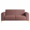 Veniza Velvet 2 Seater Sofa In Peech Colour