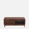 Pike Rectangular Solid Wood Coffee Table In Teak Finish