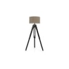 Hubble Tripod Floor Lamp Colour Natural Linen Drum Shade