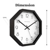 Old-School Charm Octagonal Wooden Wall Clock