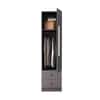 Hexa Red Wooden 1 Door Wardrobe with 2 Drawers and Hanging Space in Slate Grey Colour