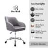 Doe Buck Leisel Modern Grey Velvet Office Chair