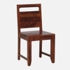Gianni Solid Wood Dining Chair in Brown Colour - Set of 2