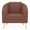 Aiden Lounge Chair In Mocha Mousse Velvet