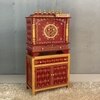 D'Dass Honeywood Sheesham and Mdf  Wall Hanging Wooden Temple With Cabinet For Pooja