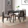 Galaxy 4 Seater Dining Table In American Walnut Finish