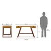 Truman Solid Wood Study Table in Teak Finish Colour Passion Flower
