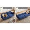 Versatile 3 Seater Sofa Cum Bed In Navy Blue Color