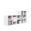 Hexa Engineered Wood Bookshelf Multipurpose Storage Rack in Frosty White Colour