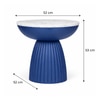 Muse Stone Side Table in Indigo Blue Colour