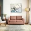 Apollo Compact High Back 2 Seater  Fabric Sofa In Mocha Mousse Velvet Colour