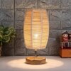 Cecilia Wood Table lamp with Bamboo Shade