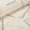 Handmade Wool Shaped Rug Modern Abstract Ivory Green 10 x 14 Feet Carpet