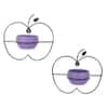 Wall Hanging Apple Planter Set Of 2 In Purple Colour