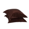 Stoa Paris Satin Pillow Covers,  Premium Plain Pillow Cover Set of 2, 68L x 45W cms - Chocolate