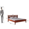 Miraya Solid Wood King Size Non Storage Bed In Honey Finish