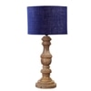 Devansh Blue Jute Table Lamp With Wood Natural Base (7X17.5 Inches)-13