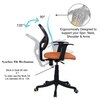 Jaazza Low Back Ergonomic Chair in Orange Colour