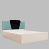 Nadi Engineered Wood Queen  Size Bed With Hydraulic Storage (Melamine Finish, White Colour)