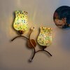 Devansh Metal Electric Wall Light in Gold Colour with Multi Shade Count of 2 Lights