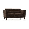 Lewis 2 Seater Fabric Sofa in Dark Earth Colour
