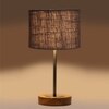 Devansh Grey Jute   Table Lamp With  Natural  Wood Base  & Steel Pipe (7X17 Inches)-17