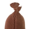 Moss Knit Rust Cotton Knitted Decorative Cushion Cover 16 x 16 Inches