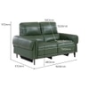 Vivian Two Seater Motorized Leather Recliner in Hunter Green Colour
