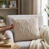 Nile Sand Cotton Knitted Decorative Cushion Cover 16 x 16 Inches
