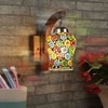 Devansh Solid Wood Electric Wall Light in Brown Colour with Multi Shade Count of 1 Light