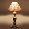 Devansh Multicolor Cotton Table Lamp With  Wood Natural Base (10X18 Inches)-40