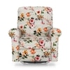 Diaz Rocker Swivel Recliner in Peach Floral Velvet Colour