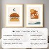 Boho Moon and Sun Minimalist Set of 2 Framed Posters 45x60 cm