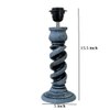 Grey Stone Finish Handpainted And Hancarved Distress Wooden Table Lamp