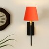 Devansh Metal Electric Wall Light in Black Colour with Orange Shade Count of 1 Light
