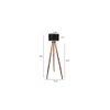 Thor Black Cotton Shade Floor Lamp