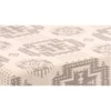 Kingsville Solid Wood Stool in Grey Traditional Motif Design Jackard fabric