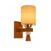 Devansh Metal Electric Wall Light in Black Colour with off-white Shade Count of 1 Light