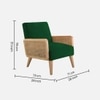 Evant Ratan Accent Chair in Green Colour