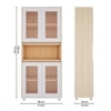 Mobley Display Bookcase Beige Teak And Frosty White