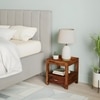 Kassel Solid Wood Bedside Table in Natural Teak Finish