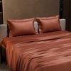 Stoa Paris Double Bedsheet with 2 Pillow Covers sheet with Melted Caramel